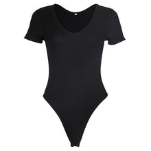 Load image into Gallery viewer, Spring Red Bodycon Black White Bodysuit Sexy Women Rompers Club V-neck Skinny Long Sleeve Jumpsuit Body Suit Tops Overalls