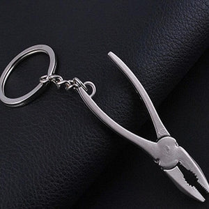 TAFREE Fashion Tools Keychains Spanner,Hammer,Saw,Axe,Wrench,Electrodrill,Scissors Alloy Pendants with Chains useful Key chains
