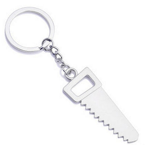TAFREE Fashion Tools Keychains Spanner,Hammer,Saw,Axe,Wrench,Electrodrill,Scissors Alloy Pendants with Chains useful Key chains