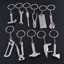 Load image into Gallery viewer, TAFREE Fashion Tools Keychains Spanner,Hammer,Saw,Axe,Wrench,Electrodrill,Scissors Alloy Pendants with Chains useful Key chains