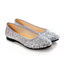Load image into Gallery viewer, YJSFG HOUSE Lady Bling Sequined Ballet Shoes Silver Gold Color Comfortable Loafers Autumn Round toe Slip-on Flats Shoes Women