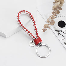 Load image into Gallery viewer, Vicney 33 Colors PU Leather Braided Woven Rope bts keychain DIY bag Pendant Key Chain Holder Car Keyrings Men Women Keychain