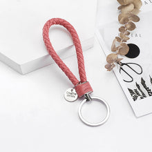 Load image into Gallery viewer, Vicney 33 Colors PU Leather Braided Woven Rope bts keychain DIY bag Pendant Key Chain Holder Car Keyrings Men Women Keychain