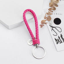 Load image into Gallery viewer, Vicney 33 Colors PU Leather Braided Woven Rope bts keychain DIY bag Pendant Key Chain Holder Car Keyrings Men Women Keychain