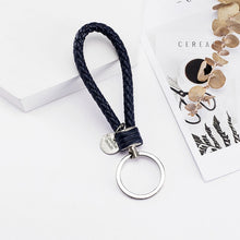 Load image into Gallery viewer, Vicney 33 Colors PU Leather Braided Woven Rope bts keychain DIY bag Pendant Key Chain Holder Car Keyrings Men Women Keychain