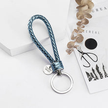 Load image into Gallery viewer, Vicney 33 Colors PU Leather Braided Woven Rope bts keychain DIY bag Pendant Key Chain Holder Car Keyrings Men Women Keychain