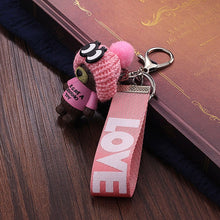 Load image into Gallery viewer, Vicney New Arrival Cute Teddy Bear Key Chain&#39;THIS IS NOT A KOSCHINO TOY&#39;Bear KeyChain Animal Pattern Key Holder For Girl Friend