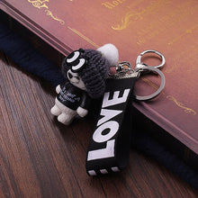 Load image into Gallery viewer, Vicney New Arrival Cute Teddy Bear Key Chain&#39;THIS IS NOT A KOSCHINO TOY&#39;Bear KeyChain Animal Pattern Key Holder For Girl Friend