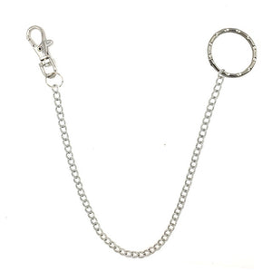 Street Big Ring Pendant Key Chain Metal Wallet Chain Silver Rock HipHop Punk Hook Biker Trousers Pant Waist Link Belt Jewelry