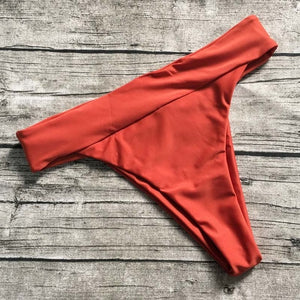 TDFunlive 2019 V shape sexy female swimwear women swim brief brazilian bikini bottom cheeky butt thong tanga panties underwear