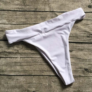 TDFunlive 2019 V shape sexy female swimwear women swim brief brazilian bikini bottom cheeky butt thong tanga panties underwear